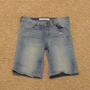 Long denim shorts